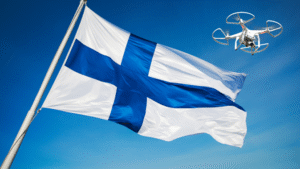 Finland-flag-drone